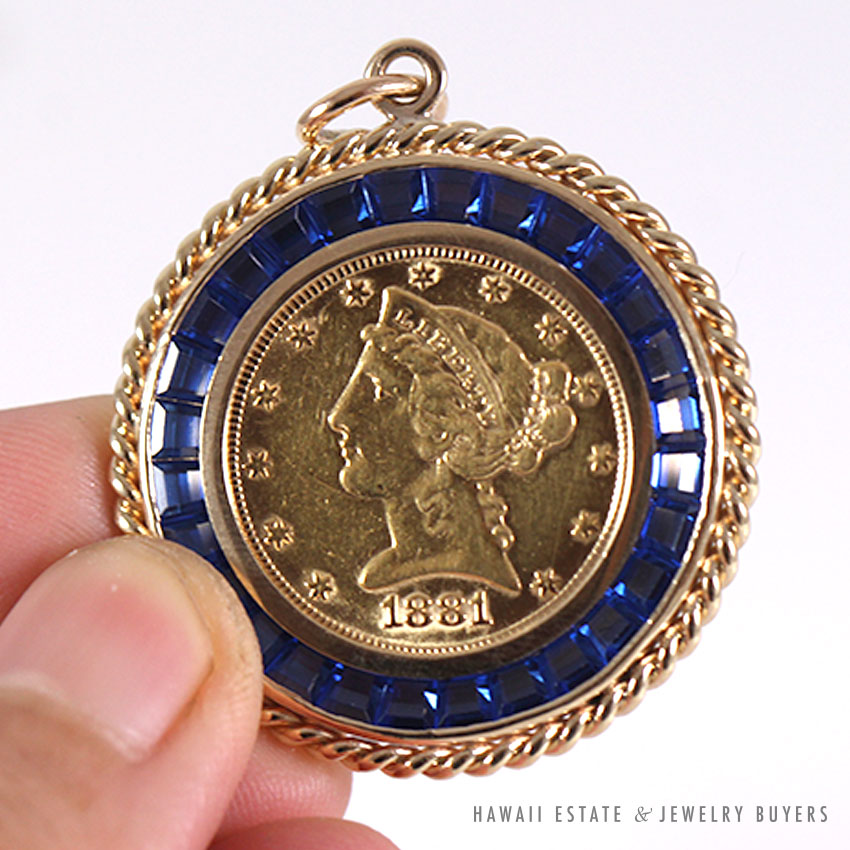 1776 20 Dollar Gold Coin Pendant 2024 funtazmo