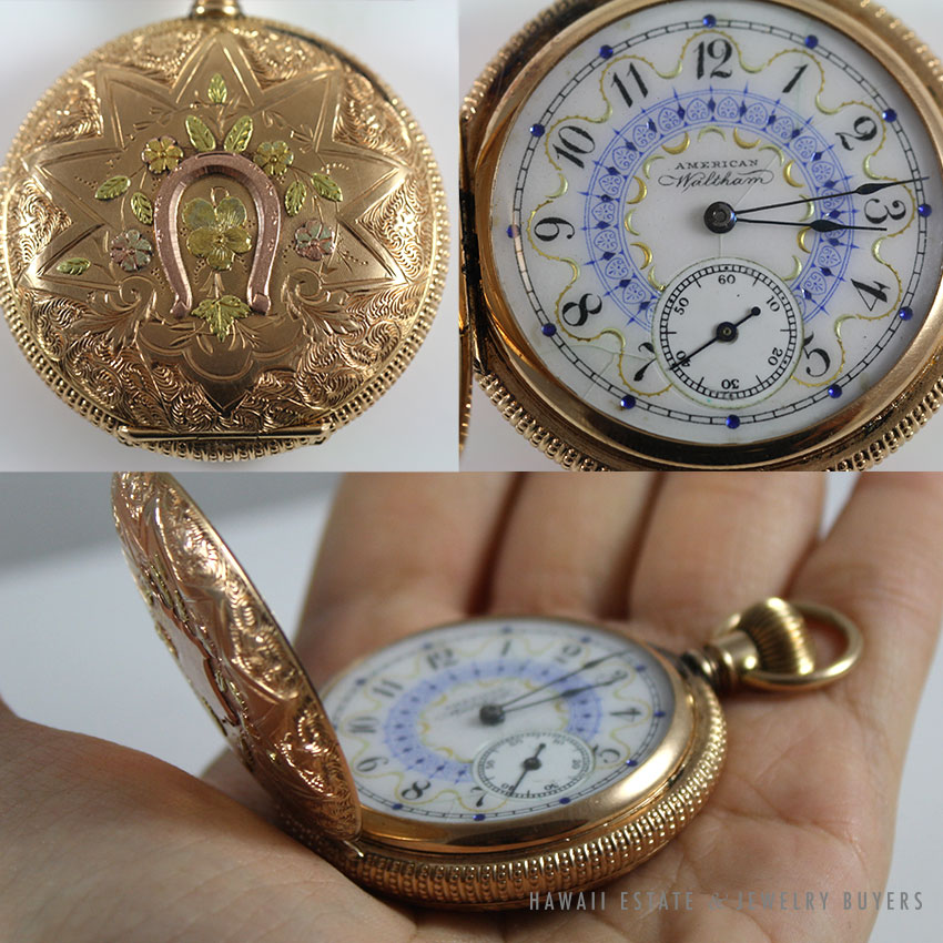 antique hunter pocket watches
